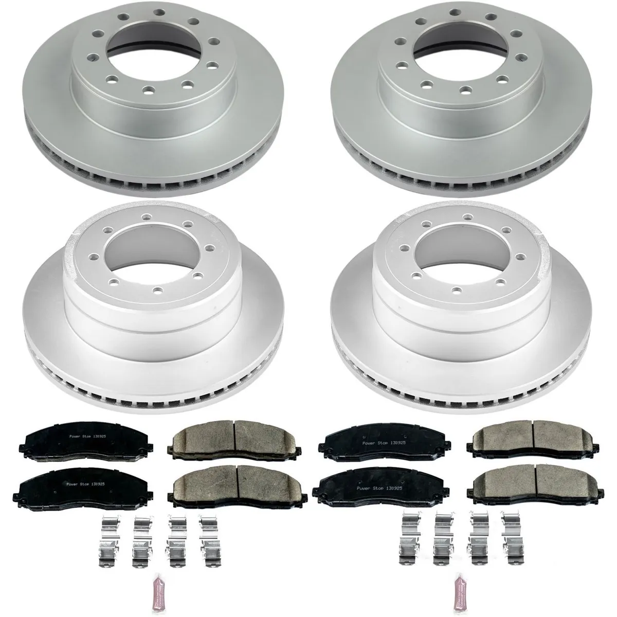 Z17 Geomet Coated Rotor Kit: Genuine Geomet Fully Coated Rotors; Ceramic Pads W/Hardware product image