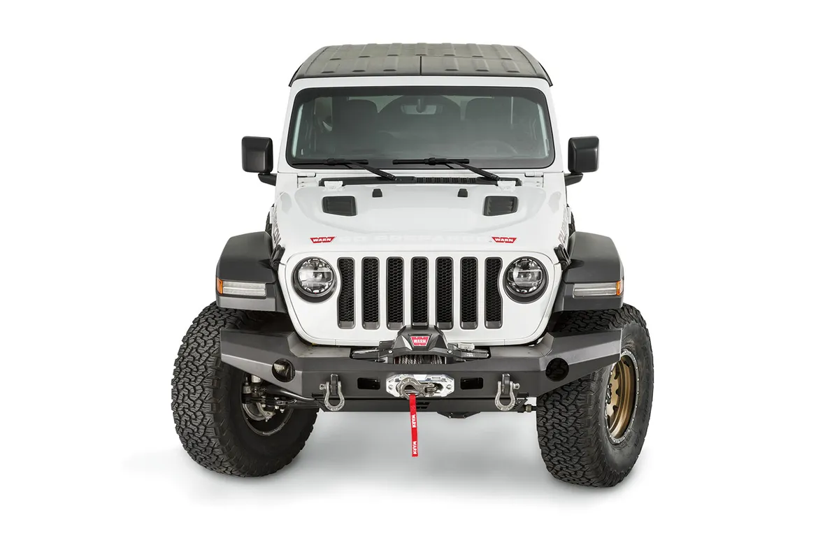 WARN - WARN Elite Front Bumper for JL and JT; Full width without grille guard tube product image