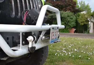 Steinjager Steinjäger Exterior Accessories Wrangler JK 2007-2018 License Plate Brackets Fits Steinjäger Tubular Bumper with Hawse Gecko Green