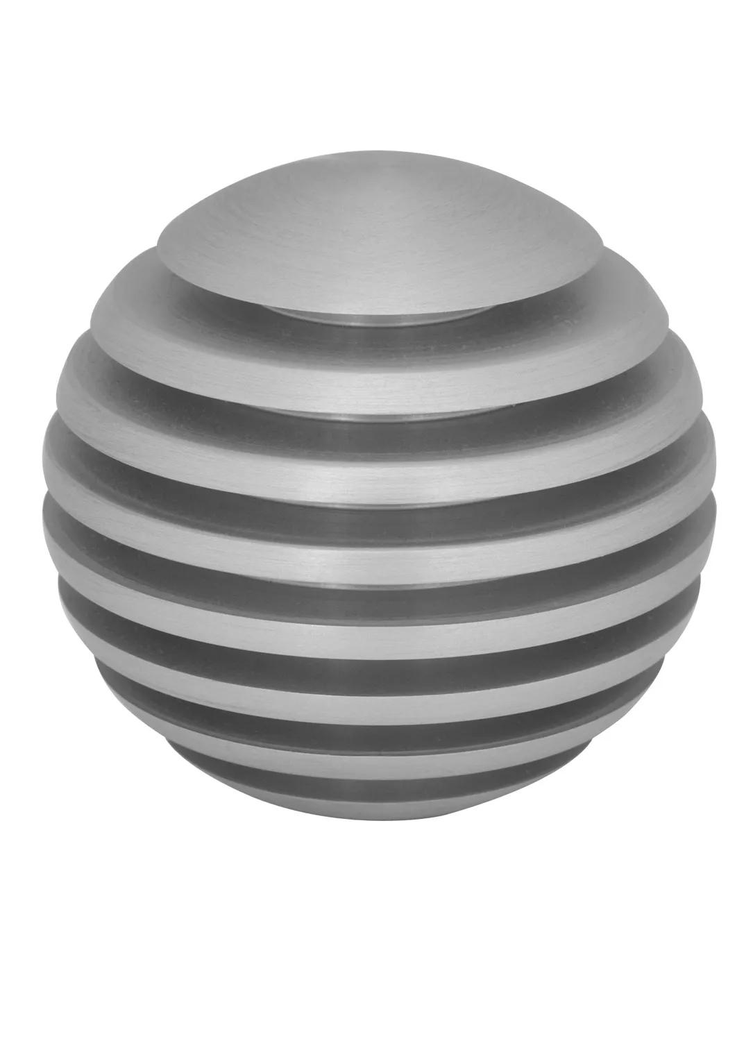 Auto Transmission Shifter Knob; For Lokar Shifter Knob Adapter; 2 in.; 3/8 in. -24 Thread; Billet Aluminum; Venetian; Brushed Finish; product image