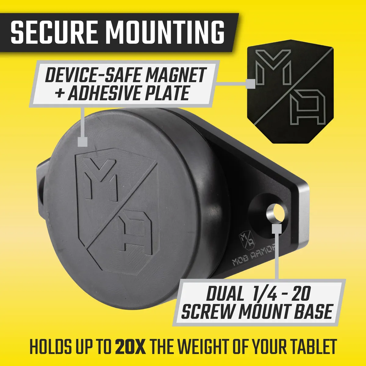 TabNetic Maxx | Rugged Magnetic Tablet Mount product image