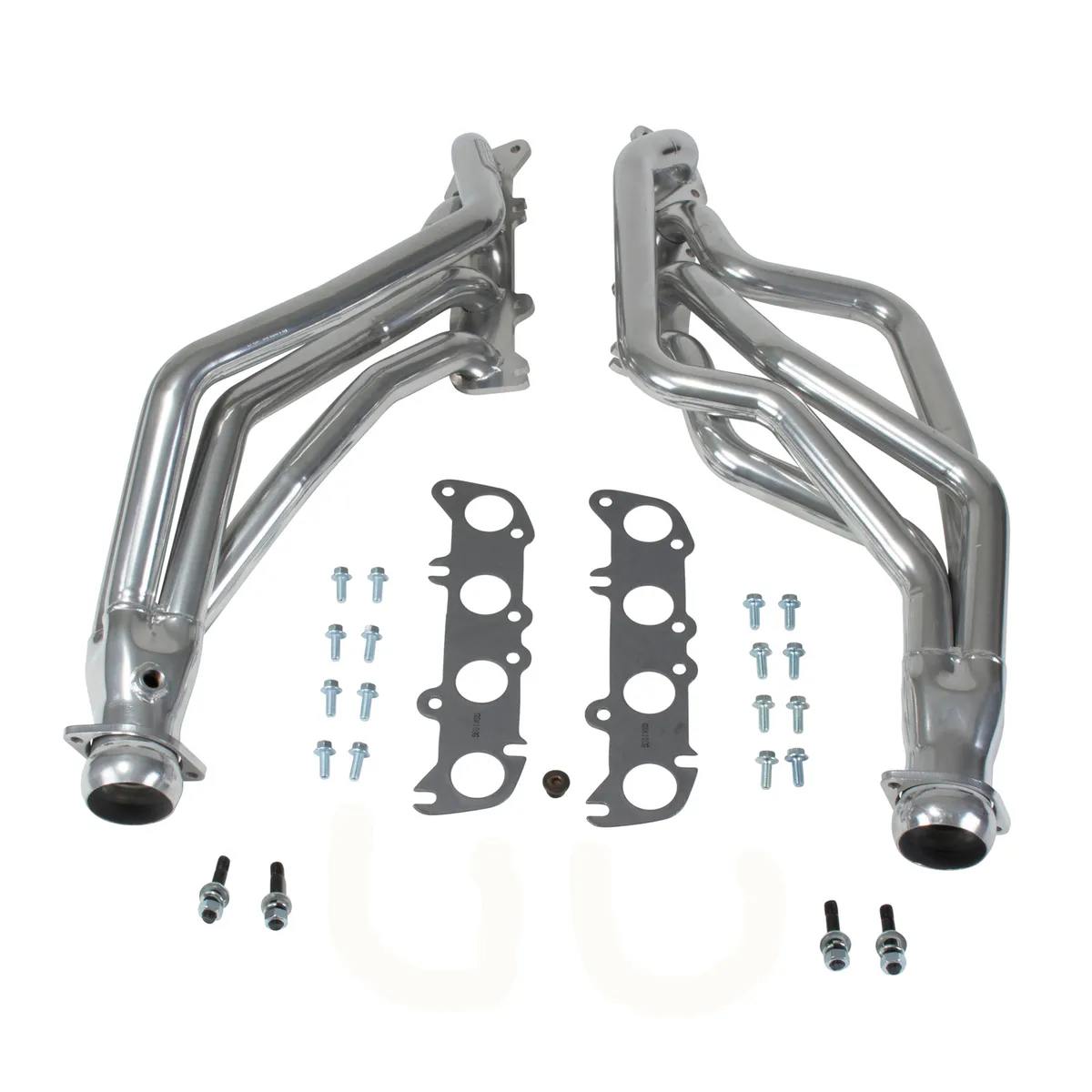 Ford Mustang Coyote Swap 1-3/4 Long Tube Exhaust Headers Polished Silver Ceramic 86-04 product image