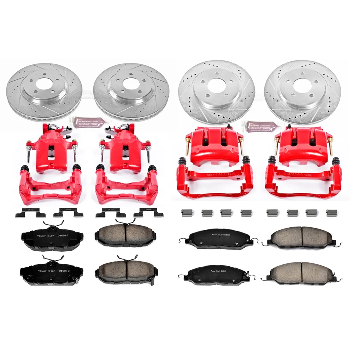 Z23 Evolution Sport Upgrade Kit: Drilled/Slotted Rotors; Carbon-Fiber Ceramic Pads; Powder Coated Calipers product image