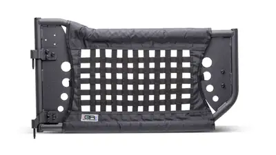 Body Armor Trail Doors; Gen III; Pair; Front; Steel; Nylon Webbing Included; Textured Black Powder Coat;