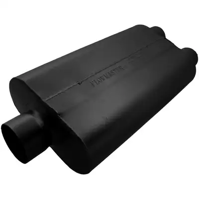 Flowmaster 50 Series Delta Flow Muffler 3.00in IN (C) / 2.50in OUT (D): ea 16 Gauge Aluminized Steel