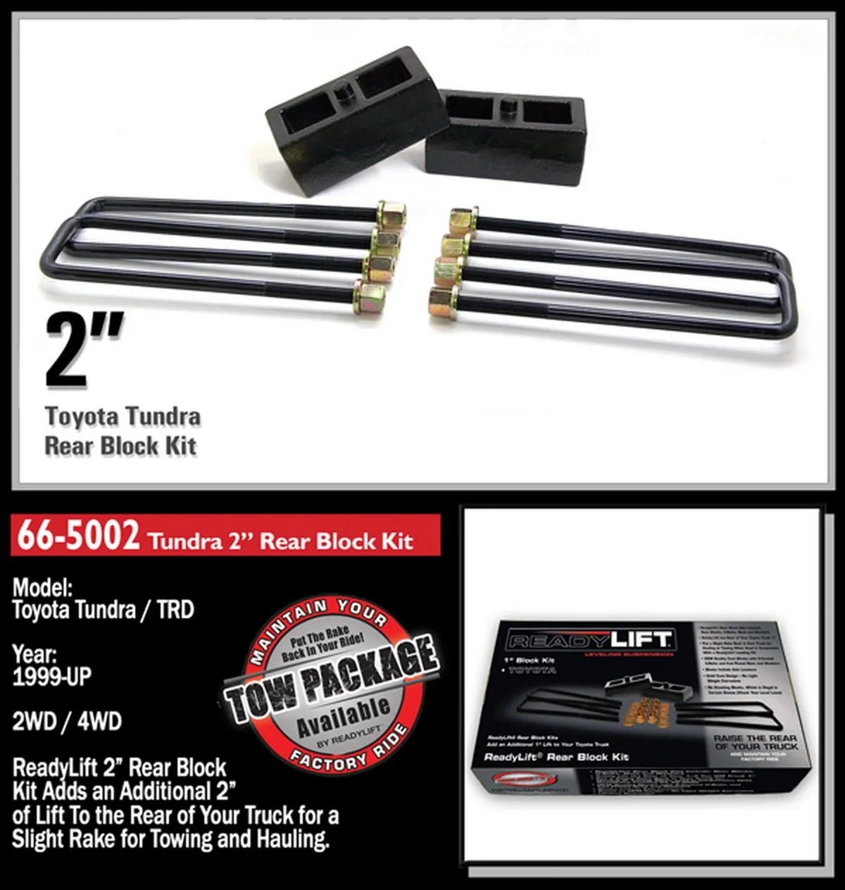 2" Rear Block Kit - Toyota Tundra 1995-2021 / Tacoma 1995-2023 product image