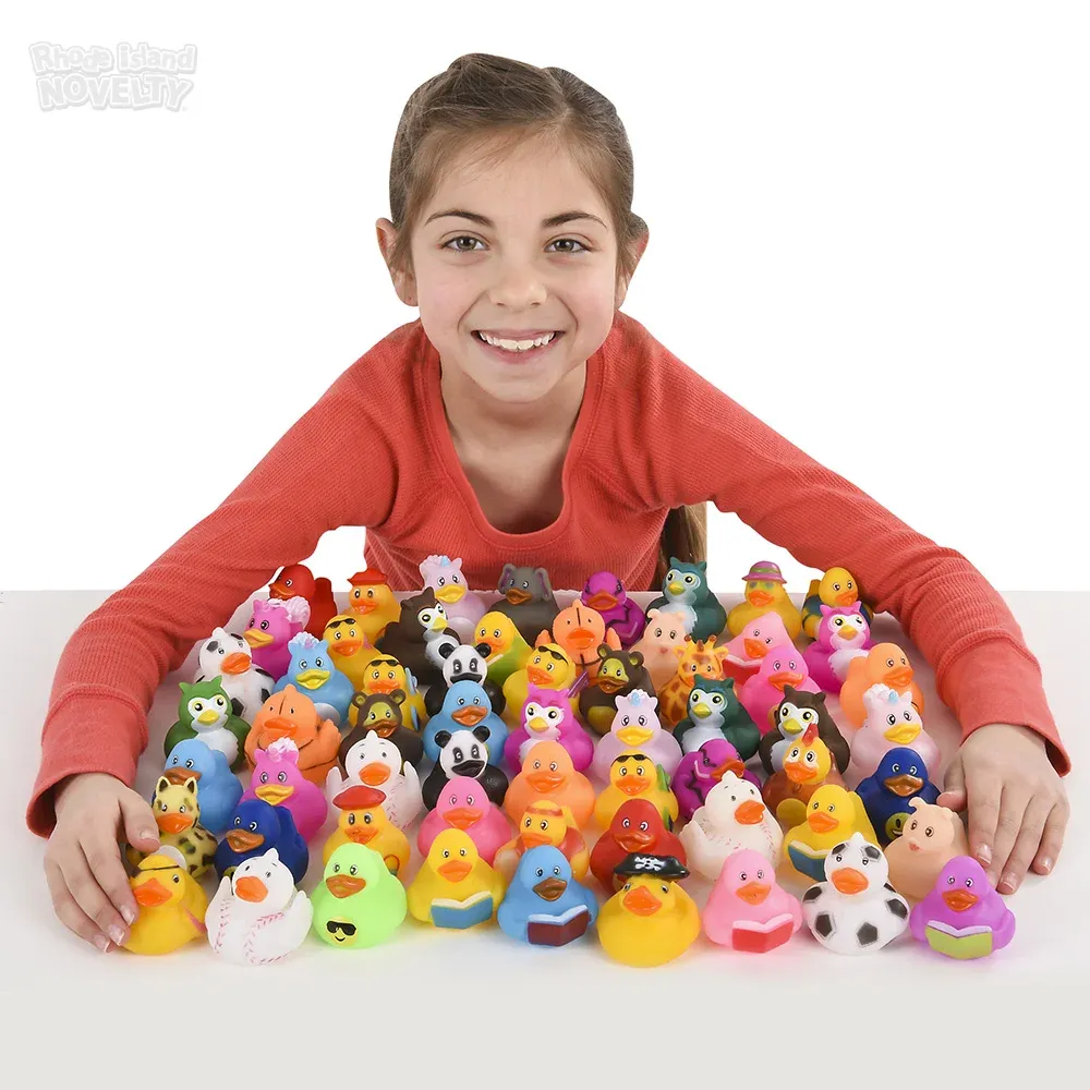 2" Rubber Duck Assortment - 100 Pack for Party Favors & Games product image