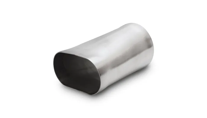 Stainless Steel Transitions; 4 in. Nominal Oval Size; 4 in. Round Size; 6 in. Length; 304 Stainless Steel; product image