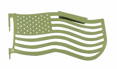 Steinjager Steinjäger Doors Wrangler JK 2007-2018 Trail, American Flag Design Front Locas Green