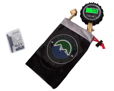 Overland Vehicle Systems Overland Vehicle Systems Digital Tire Gauge w/ Valve Kit and Storage Bag