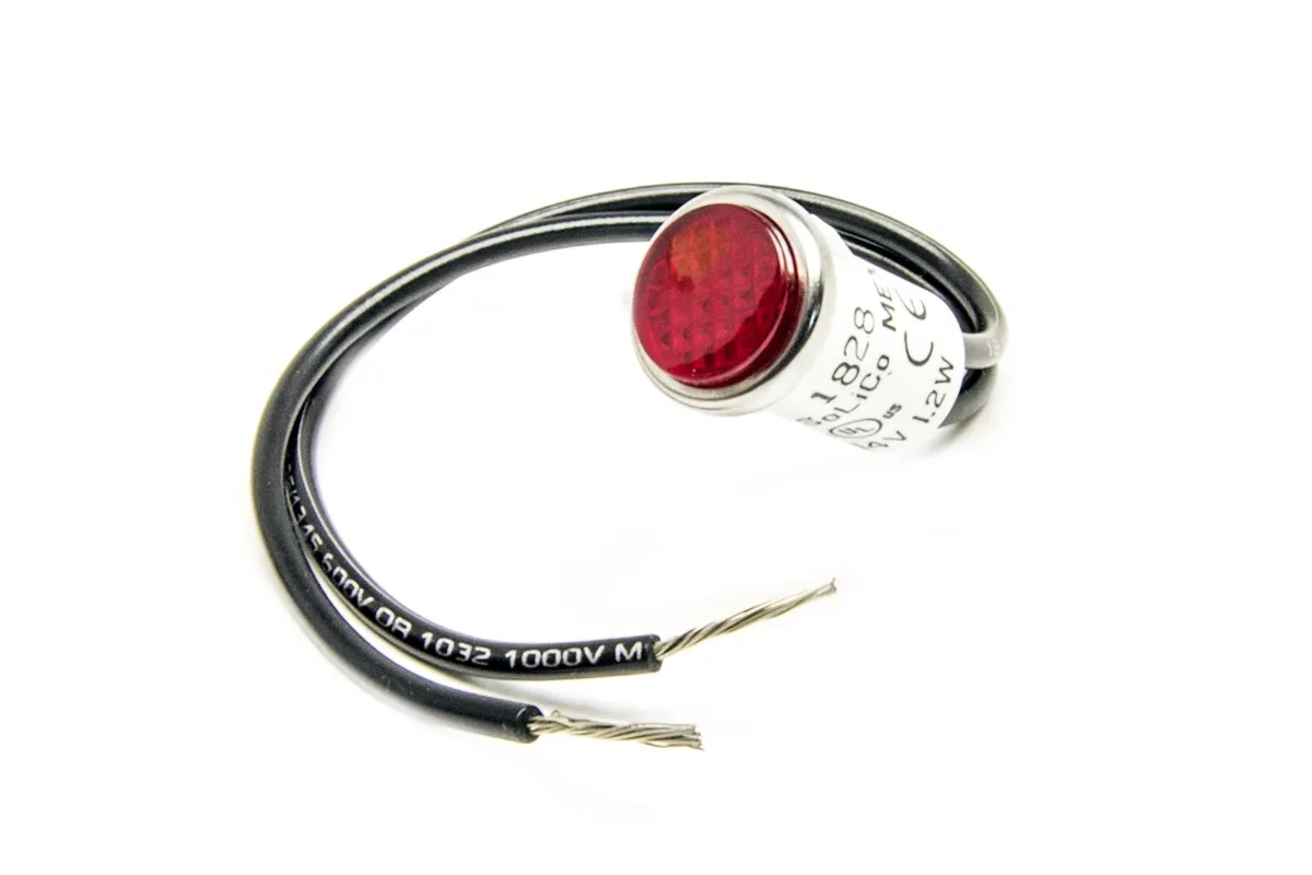 LED Dash Indicator Light; 0.5 in.; Red; product image