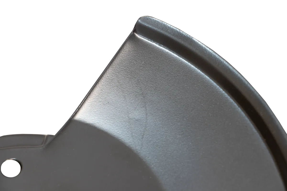 Jeep CJ Disc Brake Dust Cover for 76-78 Jeep CJ Black Powdercoat Stainless Kentrol product image