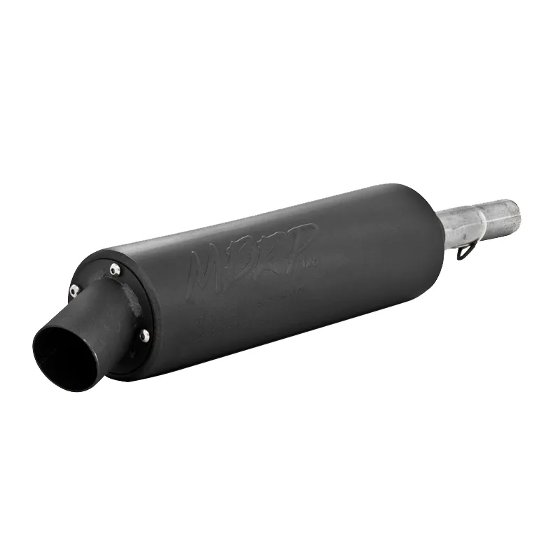 ATV Exhaust System With Utility Muffler; Slip-On; Direct Replacement; 1.25 in. Inlet; 3.5 in. Diameter Body; Chambered Muffler; product image