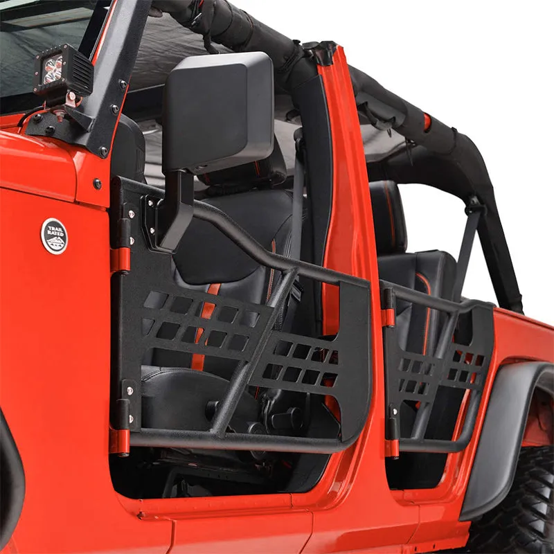 Jeep Half Tube Doors with Side View Mirror for 2007-2018 Wrangler JK JKU | Beast Style product image