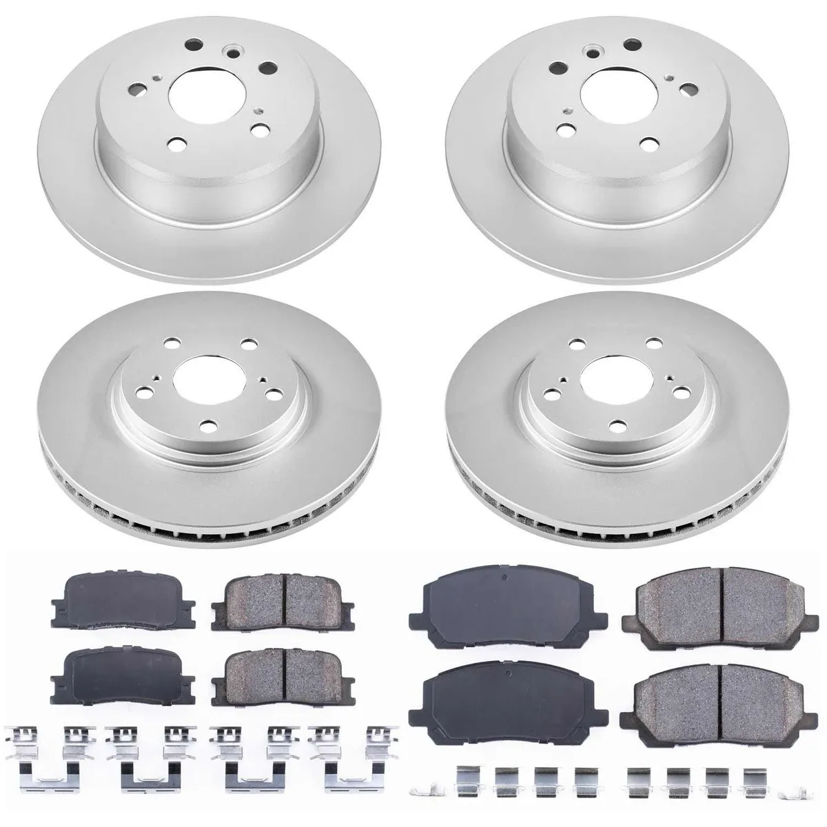 Z17 Geomet Coated Rotor Kit: Genuine Geomet Fully Coated Rotors; Ceramic Pads W/Hardware product image