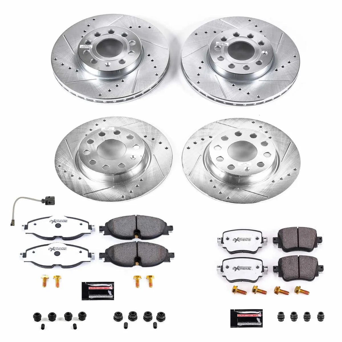 Z26 Street Warrior Upgrade Kit: Drilled/Slotted Rotors; Carbon-Fiber Ceramic Pads W/Hardware; Pad Sensors product image