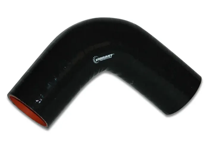 Vibrant Performance 90 Degree Hose Coupler; 4 in. ID; 3.5 in. Leg Length From Tangent; 4 in. Centerline Radius; 18 PSI Maximum Operating Pressure; 0.2 in. Wall Thickness; Black;