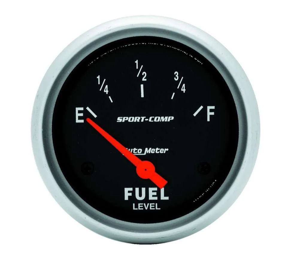 AutoMeter Gauge, Fuel Level, 2 5/8", 0OE to 90OF, Elec, Sport-Comp