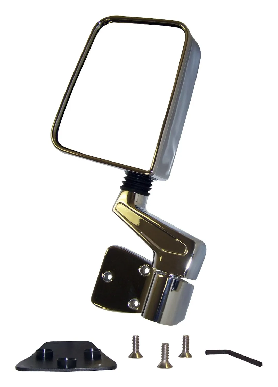 Crown Automotive Jeep Replacement 82201773C Left Manual Folding Mirror for 87-06 Jeep YJ, TJ Wrangler, 87/02 Style, Chrome product image