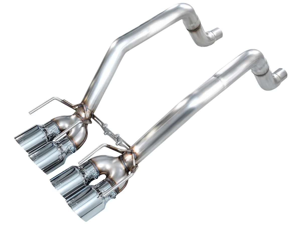AWE Touring Edition Axleback Exhaust for C6 Chevrolet Corvette 6.2L (2009-2013) - Chrome Silver Tips 3015-42662 product image