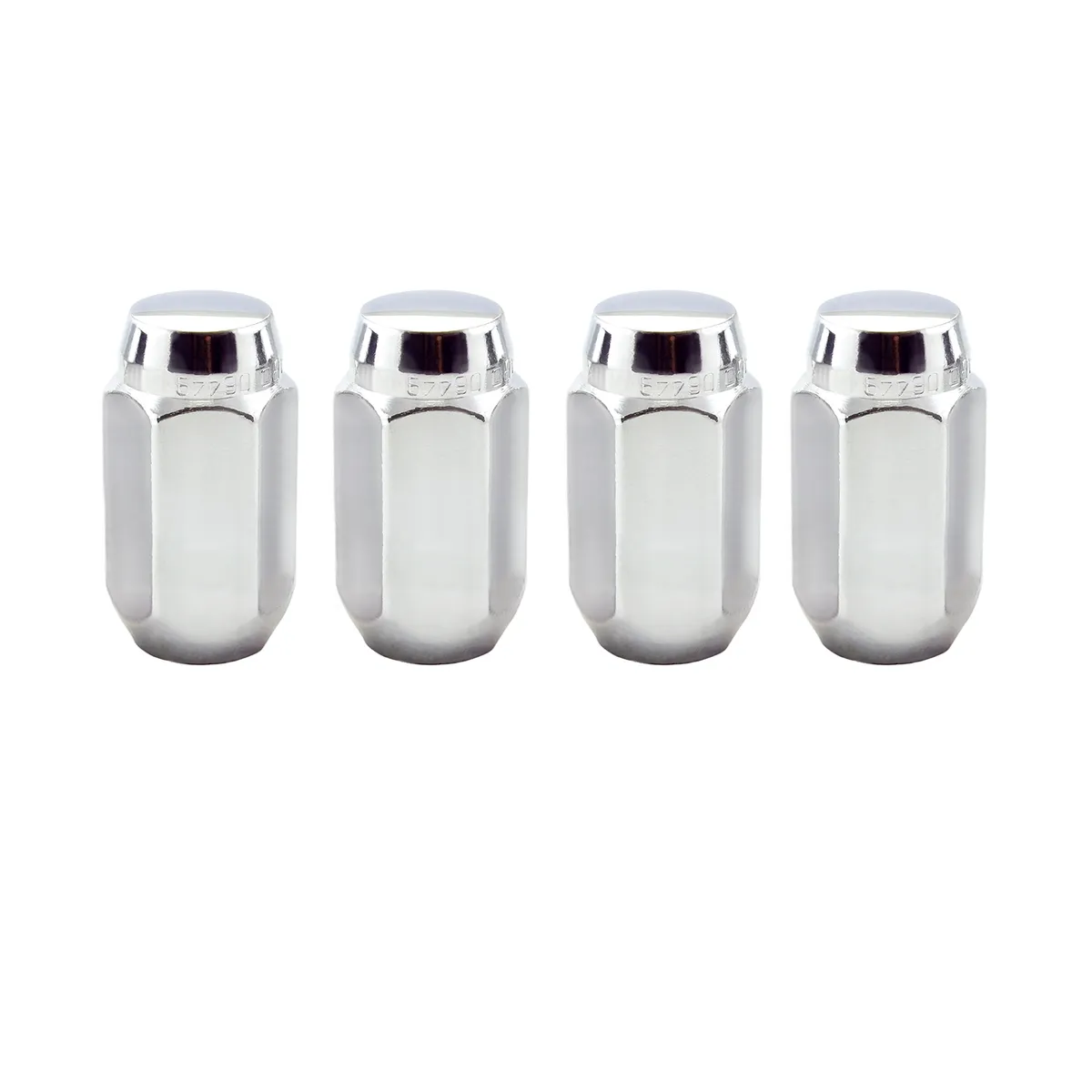 Hex Lug Nut M12x1.75 Cone Seat 13/16 Hex 1.815 in Oal Chrome (4 Pk) product image