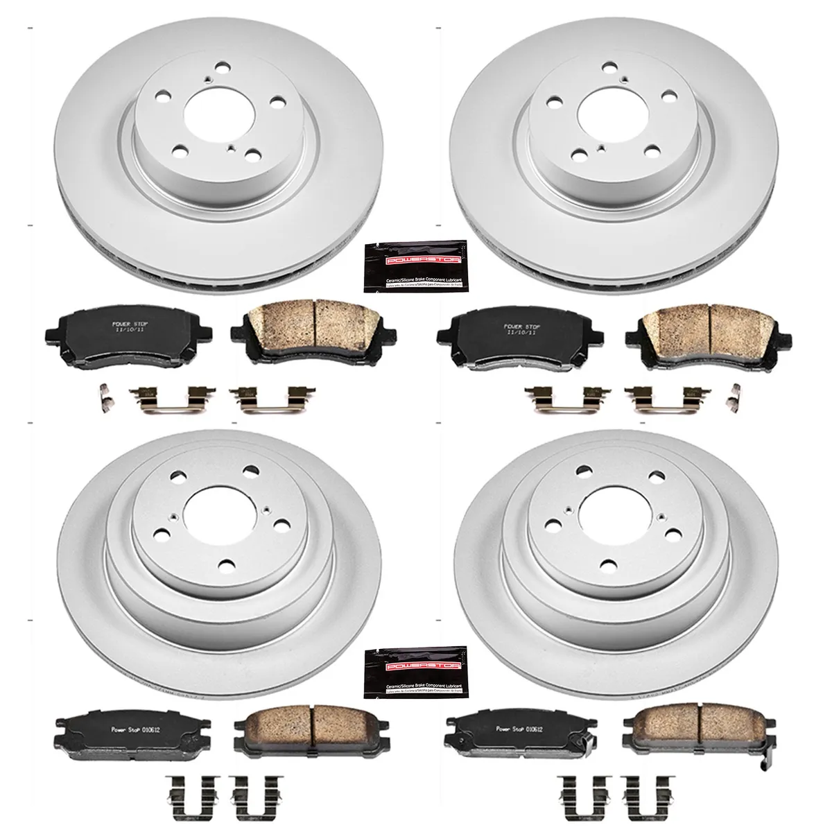Z17 Geomet Coated Rotor Kit: Genuine Geomet Fully Coated Rotors; Ceramic Pads W/Hardware product image