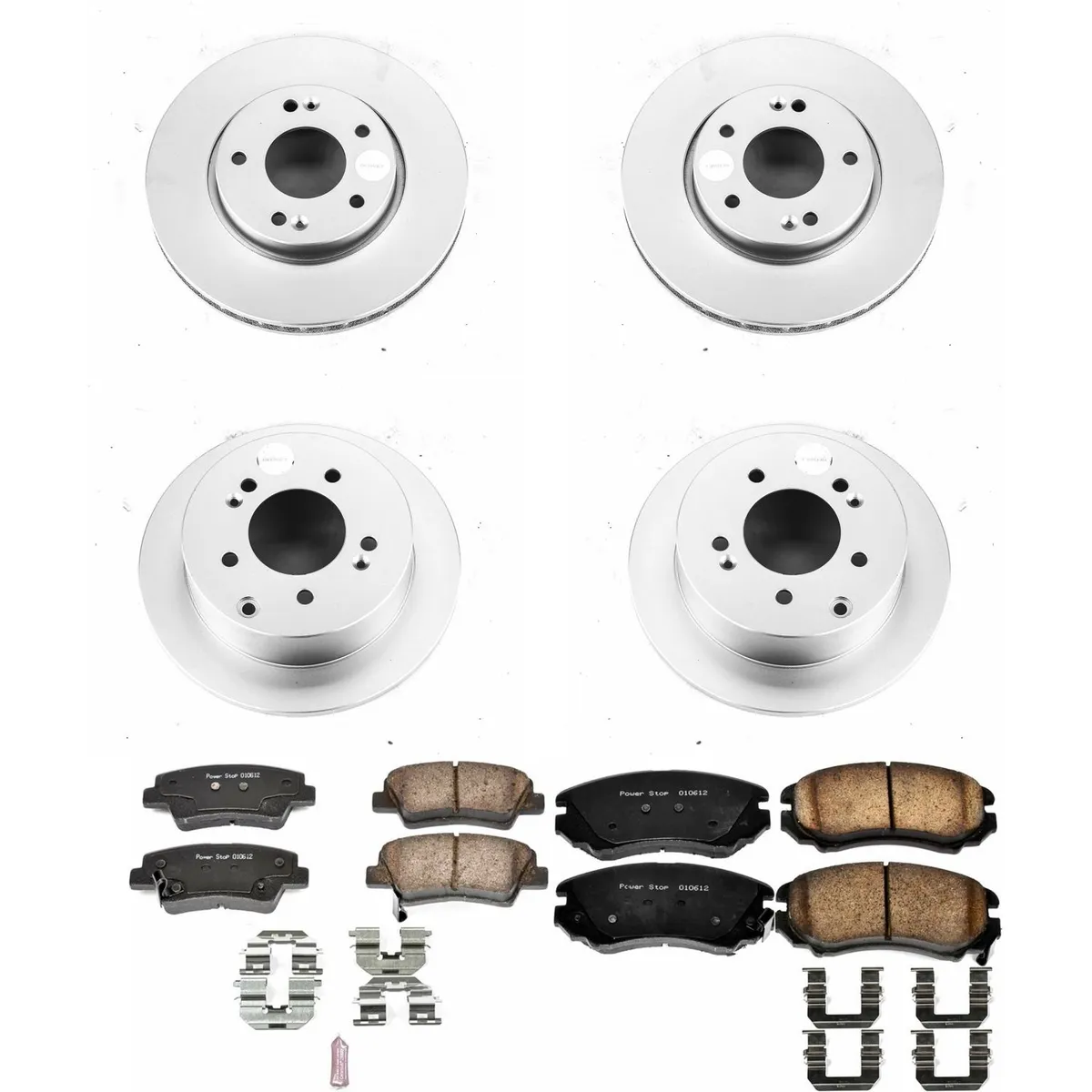 Z17 Geomet Coated Rotor Kit: Genuine Geomet Fully Coated Rotors; Ceramic Pads W/Hardware product image