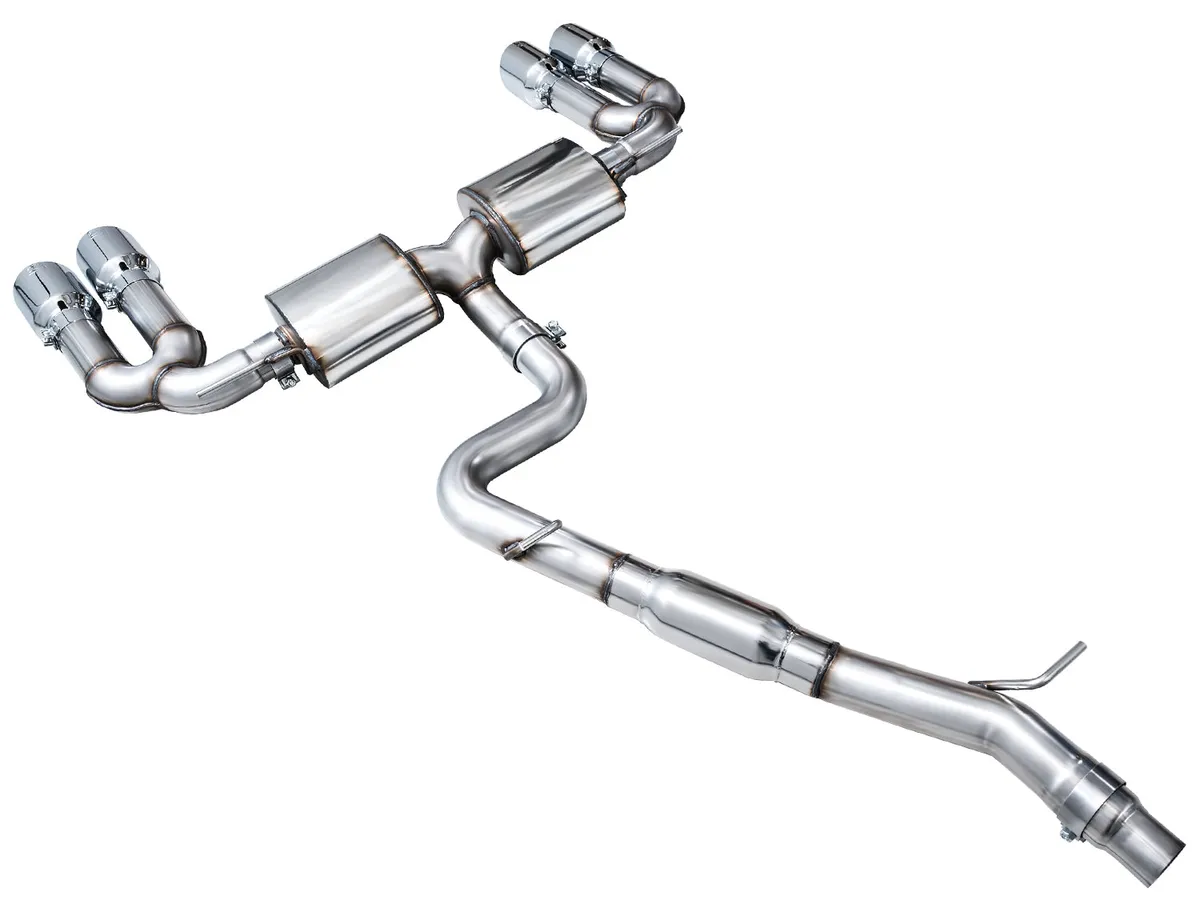 AWE Track Edition Exhaust for Audi 8Y S3 - Chrome Silver Tips product image