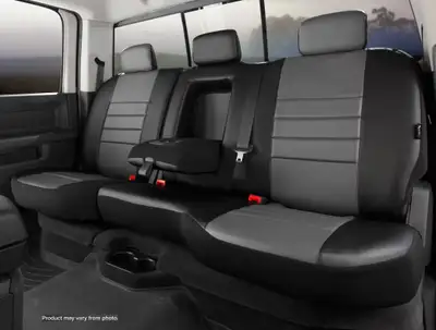 FIA FIA SL62-90 GRAY SL60 Series - Leatherlite Simulated Leather Custom Fit Rear Seat Cover- Gray