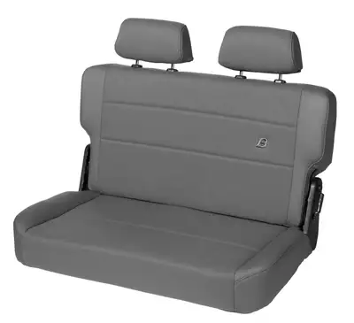 Bestop Charcoal/Gray Trailmax II Seats Trailmax II F & T Bench Seat, Rear, center fabric insert Jeep 55-95 CJ5 , CJ7 & Wrangler;