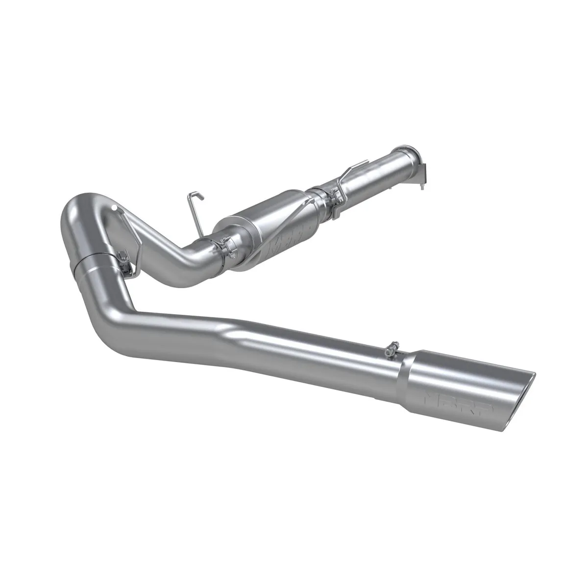 Armor Lite Cat Back Exhaust System; 4 in.; Incl. Ext. Pipe/Muffler/Over Axle Pipe/Tailpipe/Hardware/5 in. Tip; Single Side Exit; Aluminized; product image