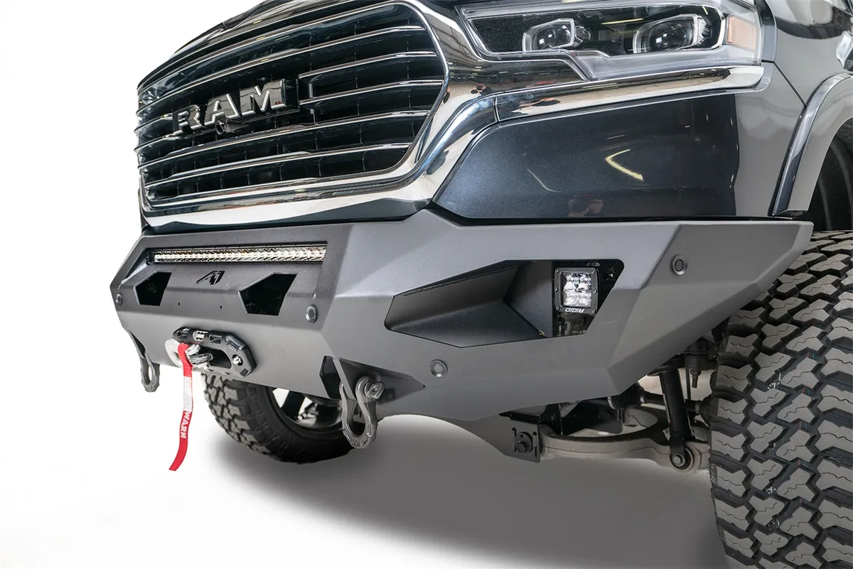 Matrix Front Bumper; 2 Stage Black Powder Coat; 7/8 in. D-Ring Mounts; No Guard; product image