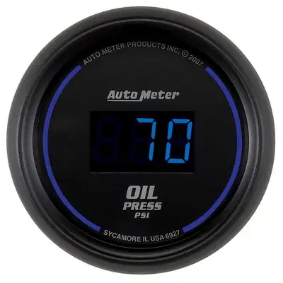 AutoMeter Gauge, Oil Pressure, 2 1/16", 100psi, Digital, Black Dial w/ Blue LED