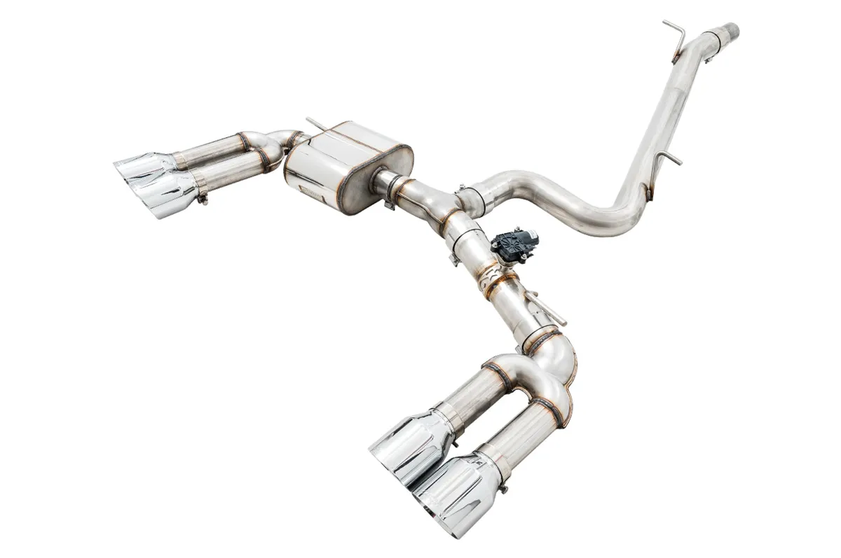 AWE Track Edition Exhaust for Audi 8V S3 - Diamond Black Tips, 102mm product image
