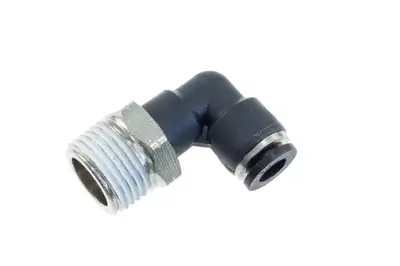 Redhorse Performance 1/4in Vacuum Fitting Push to Connect 90 Degree 1/4in Npt Maleblack