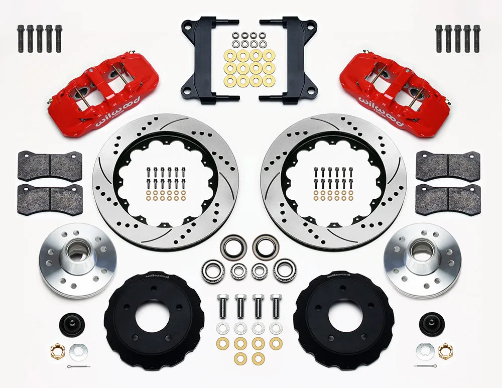 Wilwood AERO6 Front Hub Kit 14.00-Red Chevy C-10 60-87 CPP Drop Spindle product image