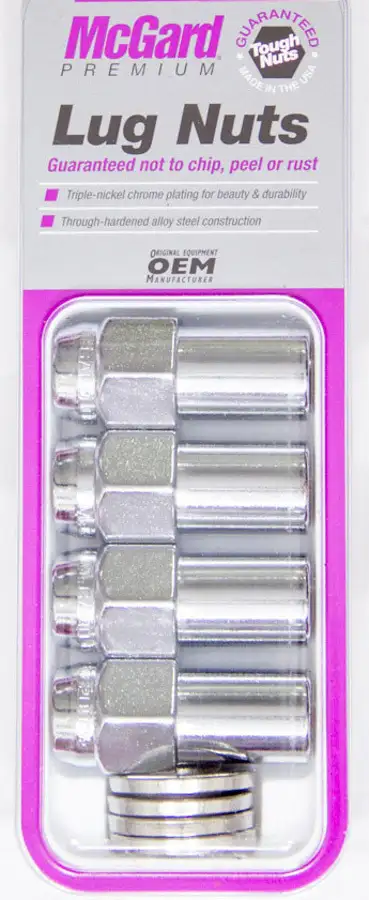 McGard Hex Lug Nut Mag Washer 7/1620 Lng .946 in Shk 13/16 Hex 1.85 in Oal Chrome (