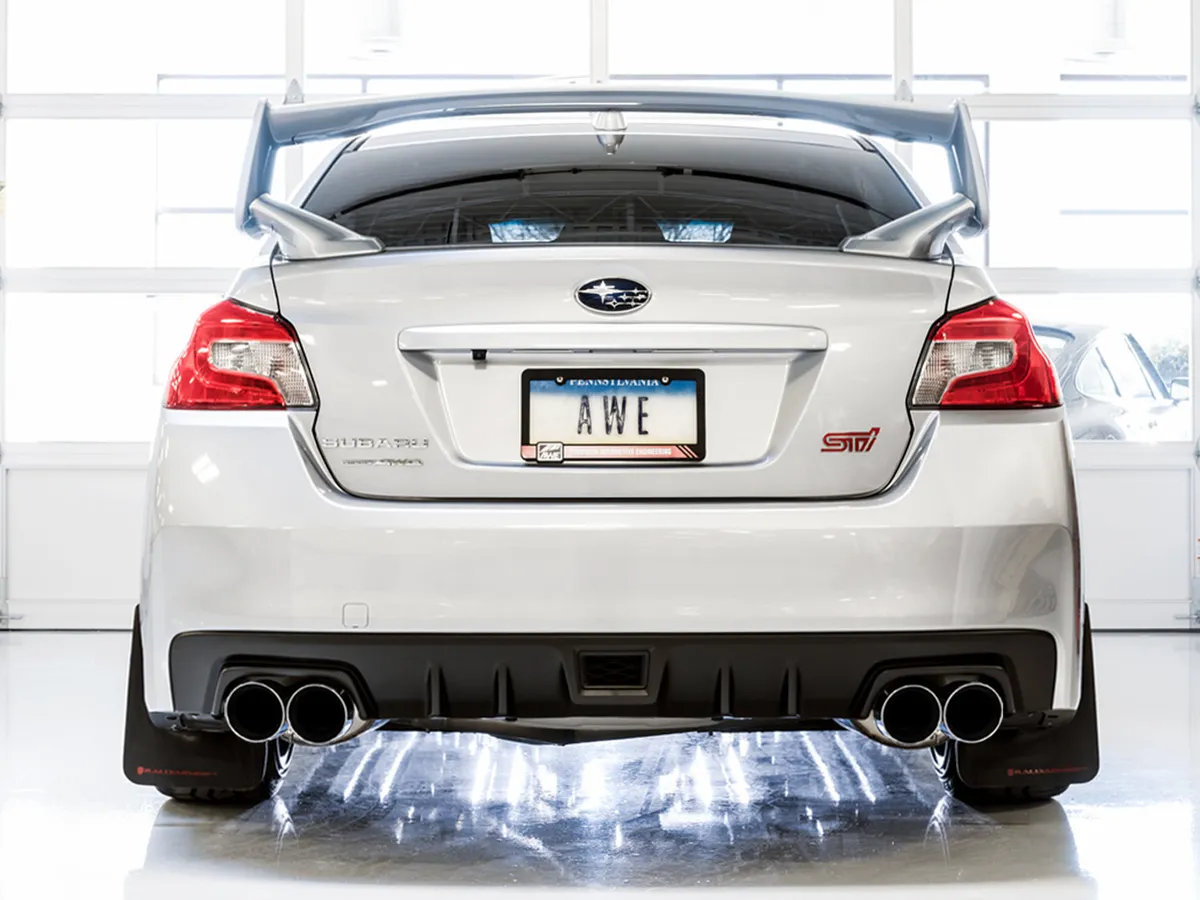 Awe Touring Edition Exhaust For va Sti / gv Wrx / gv Sti Sedan - Diamond Black Quad Tips (102mm) product image