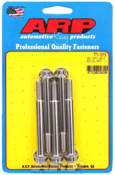 ARP Auto Racing S/S Bolt Kit - 12pt. (5) 8mm x 1.25 x 80