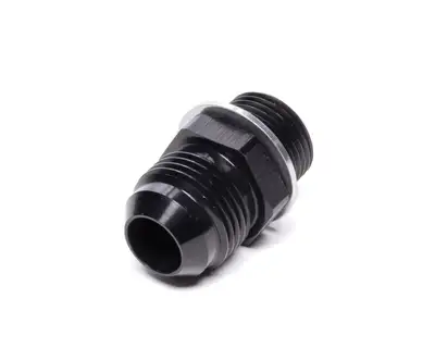 Vibrant Performance Straight AN to Metric Adapter Fitting; -10AN; M20x1.5 Metric Size; 6061 Aluminum; Black Anodized;