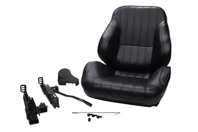 Scat Cranks Rally Recliner Low Backw/O Headrest Black Vinyl Right