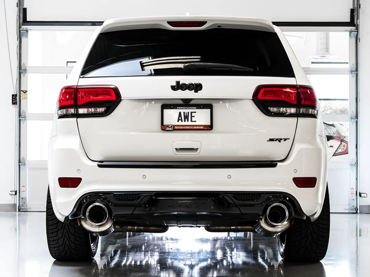 AWE Touring Edition Exhaust for Jeep Grand Cherokee SRT - Chrome Silver Tips product image