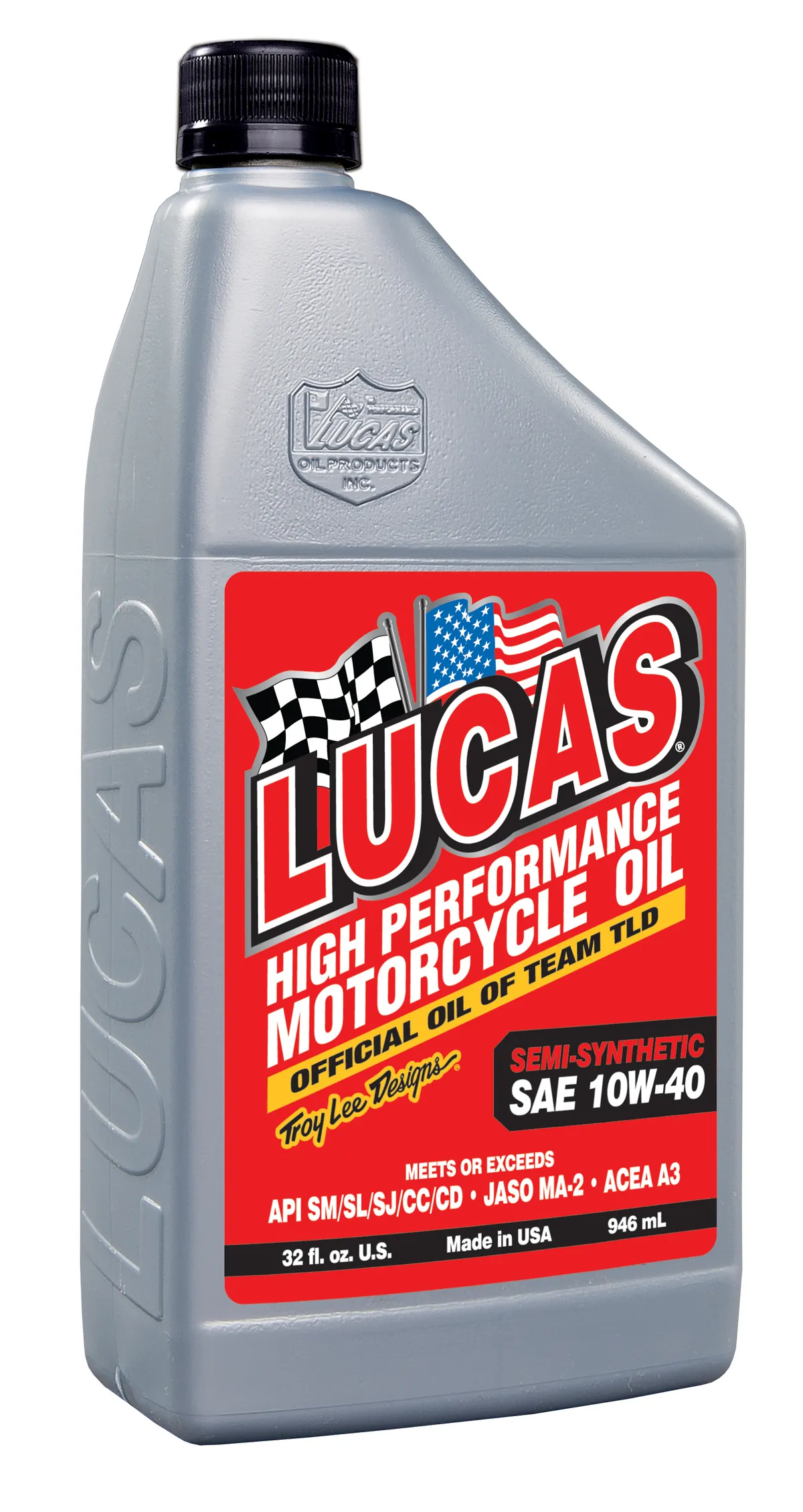 Lucas Oil Products 10710 Semi-Syn SAE 10W-40 Motorcycle Oil product image