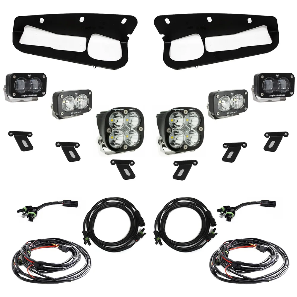 Baja Designs S2 SAE Sportsmen Fog Pocket Light Kit - Clear - Bronco 2021+ w/ Steel Bumper product image