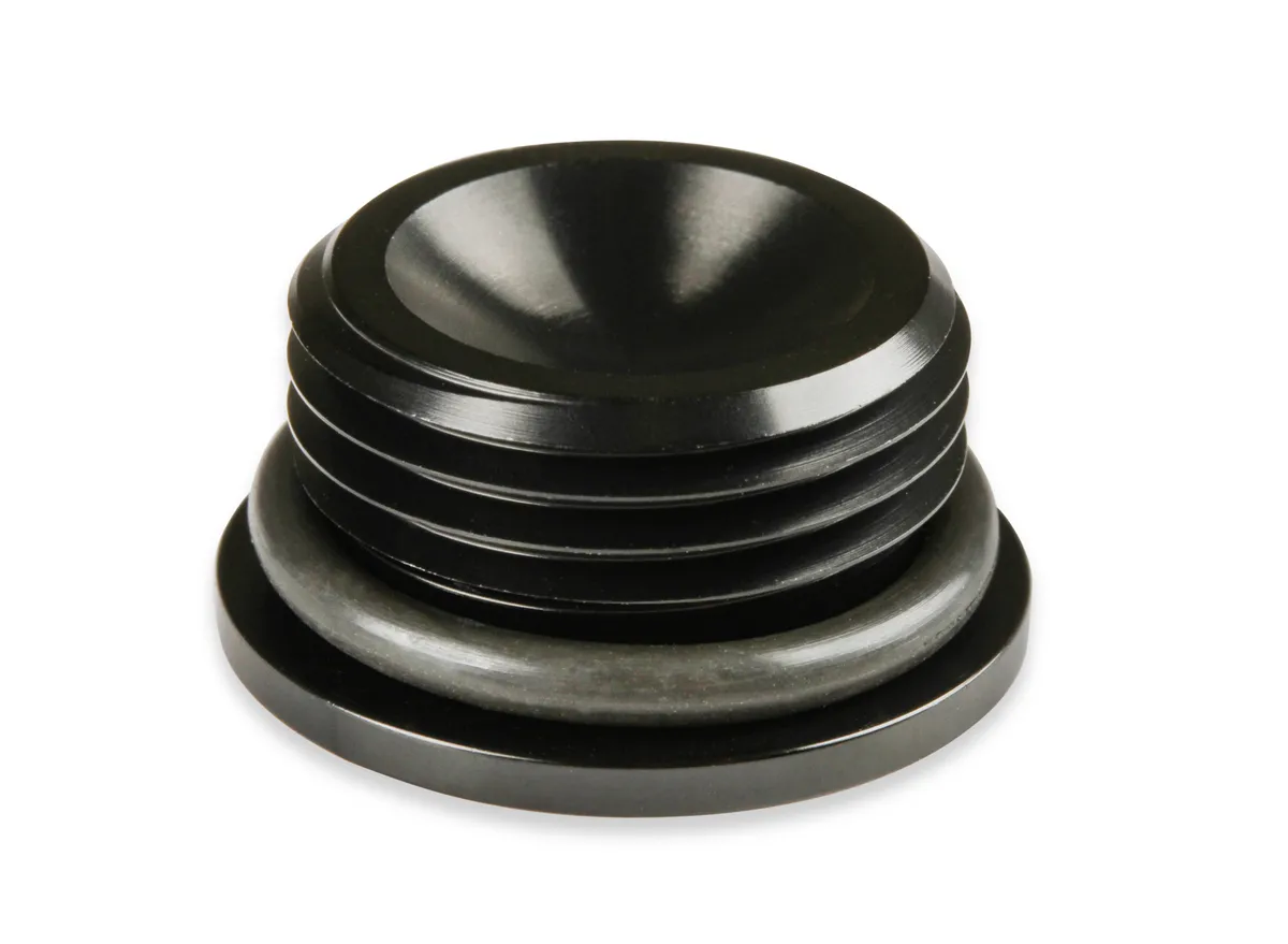 Earl's -10 AN Port Plug w/ O-Ring Seal, Black Anodized Aluminum product image