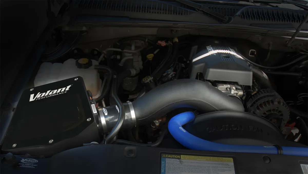Cold Air Intake Kit; Incl. Closed Filter Box/Air Duct/DryTech 3D Synthetic Filter/Connectors/Clamps; product image
