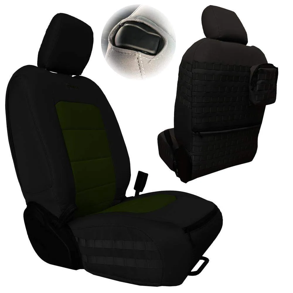 Bartact Tactical Series Front Seat Covers, SRS Air Bag And Non Compliant - Black/Black product image