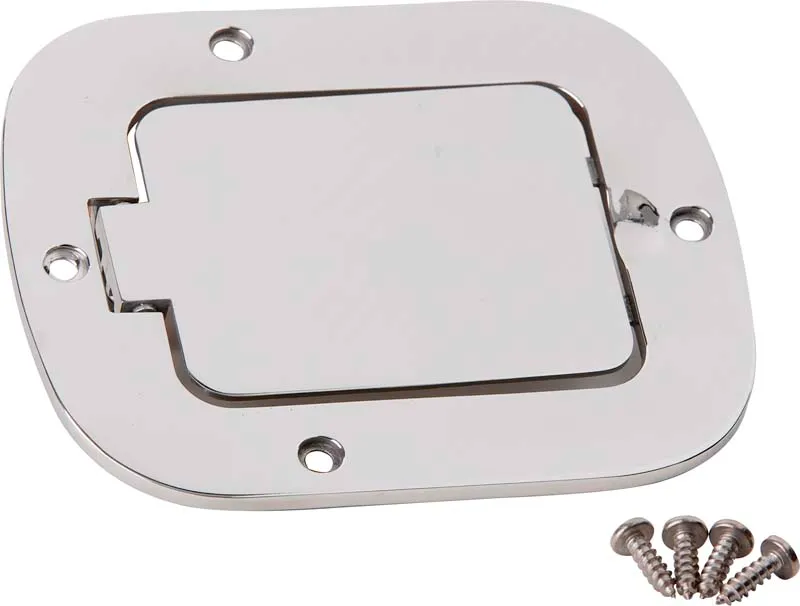 Jeep CJ/YJ Billet Style Gas Hatch 77-95 CJ and Wrangler YJ Polished Silver Kentrol product image