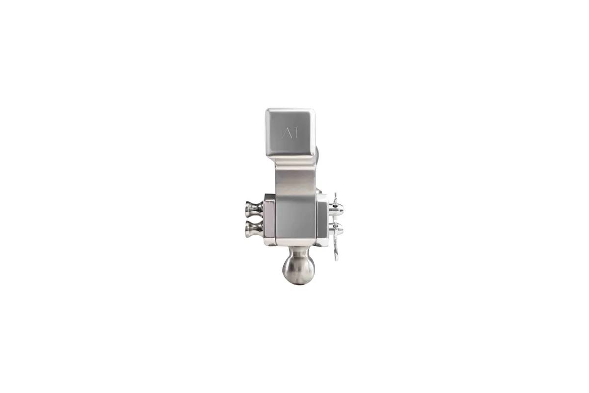 2.0" Aluminum Medium Duty Hitch 2" Drop/Rise w/ Stainless Steel Dual Ball product image