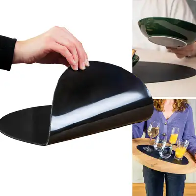 SILWY MAGNET Metal Nano Gel Placemat LARGE BLACK